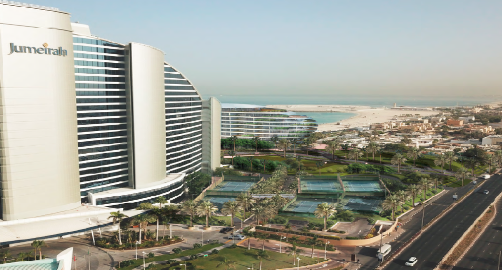 View of Jumeirah Beach Hotel and nearby houses