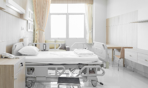 clean and bright hospital room